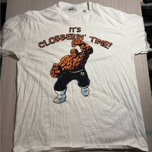 Marvel White 'It's Clobberin' Time!' Graphic Tee